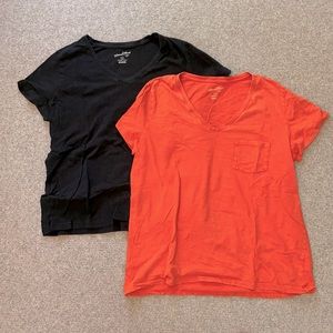Universal Thread Monterey V-necks, black & orange